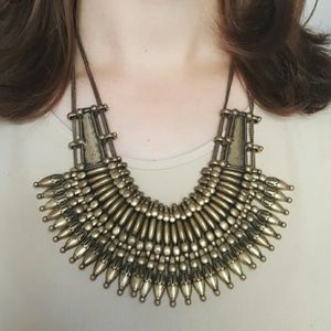 Urban Outfitters Mercer Bib Gold Necklace